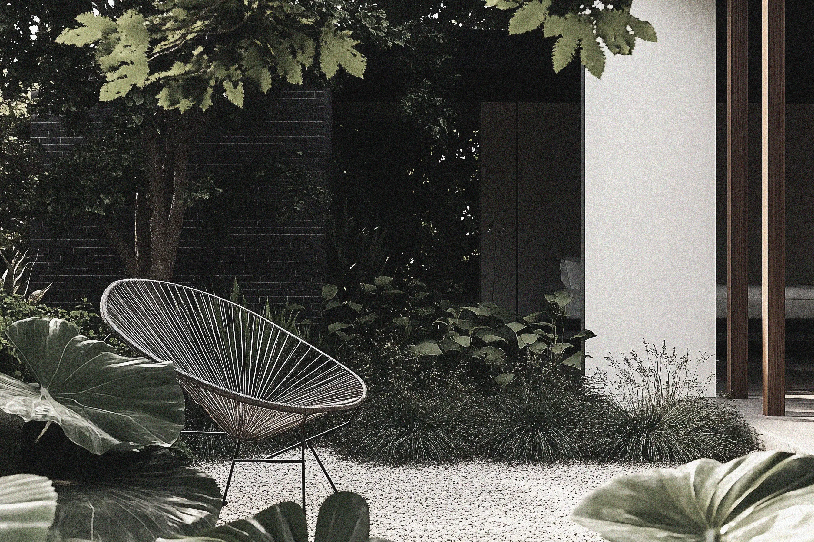 Hawthorn Courtyard project showcasing design process with layered planting